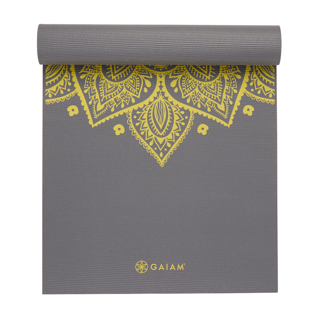 GAIAM Premium Citron Sundial Yoga Mat 6mm
