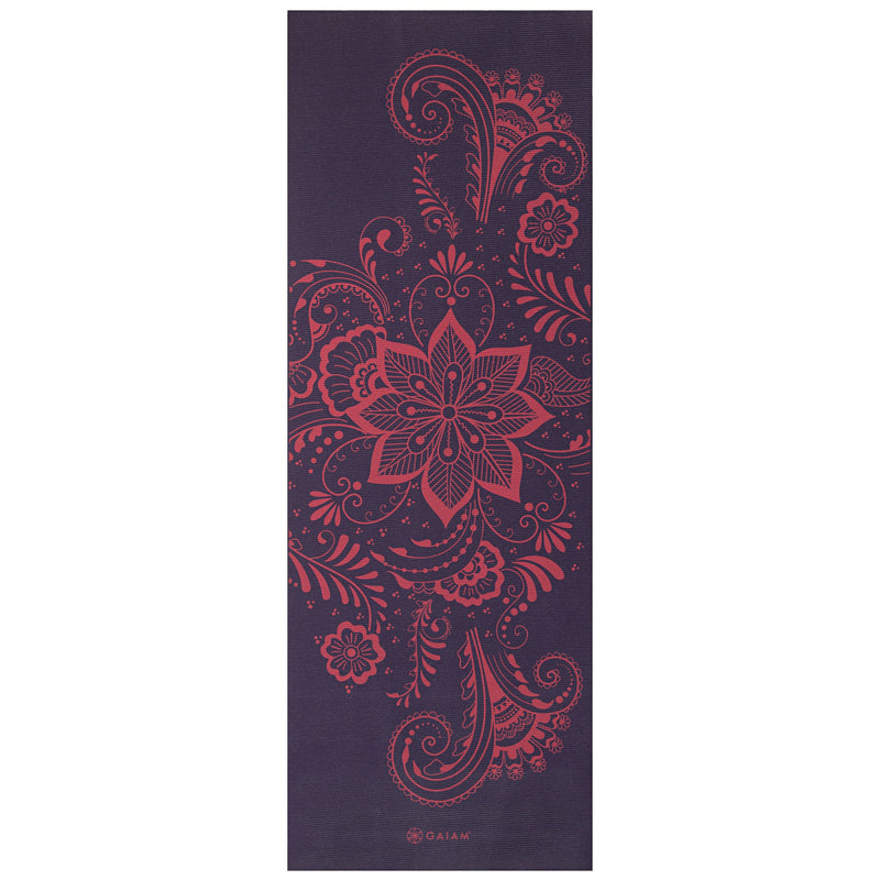 GAIAM Aubergine Swirl Yoga Mat 6 mm